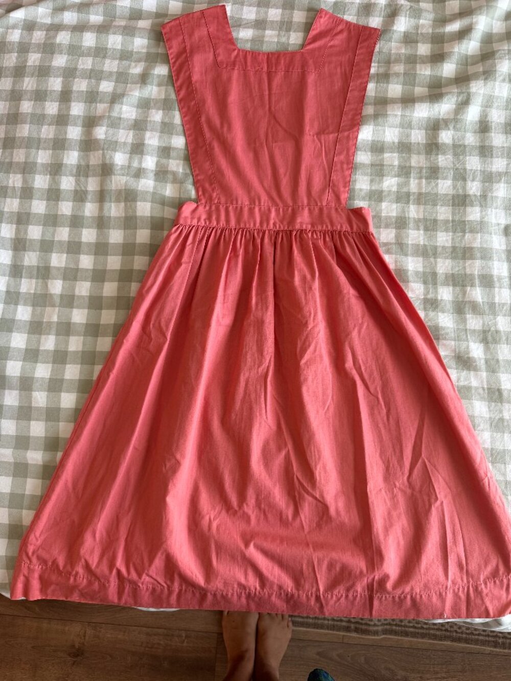 Authentic Vintage 60’s Angelica Vintage Pink Pinafore Apron Dress